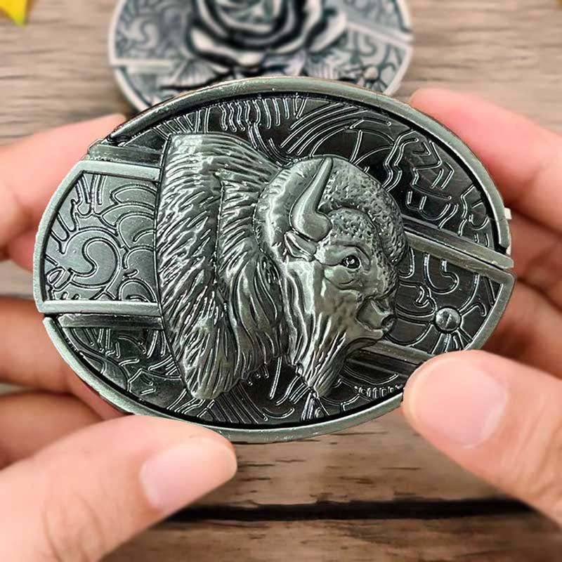 Miroken | Metal Oval Cowboys Belt Buckle