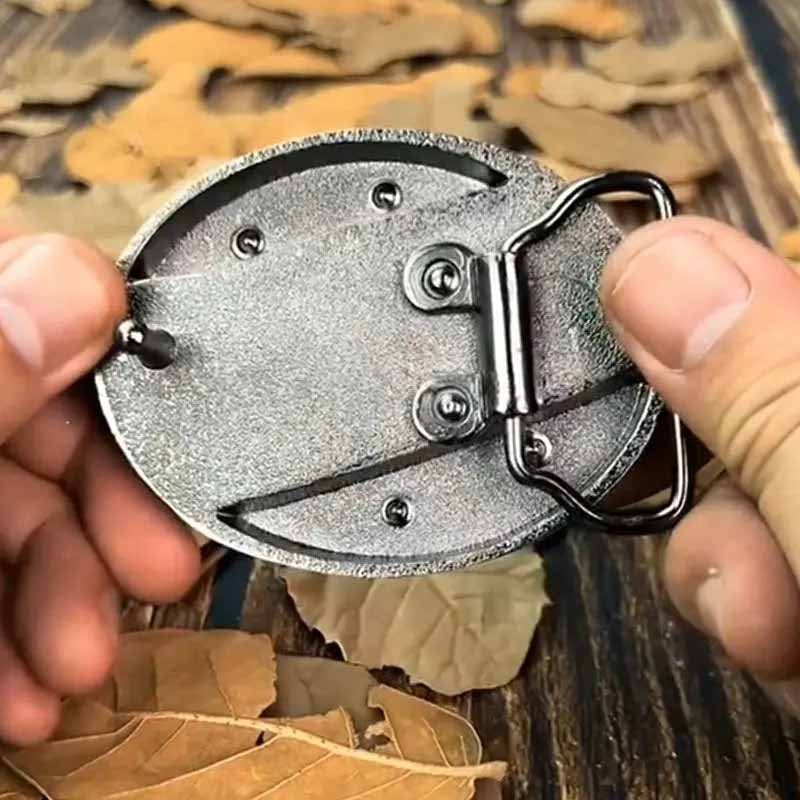 Miroken | Metal Oval Cowboys Belt Buckle
