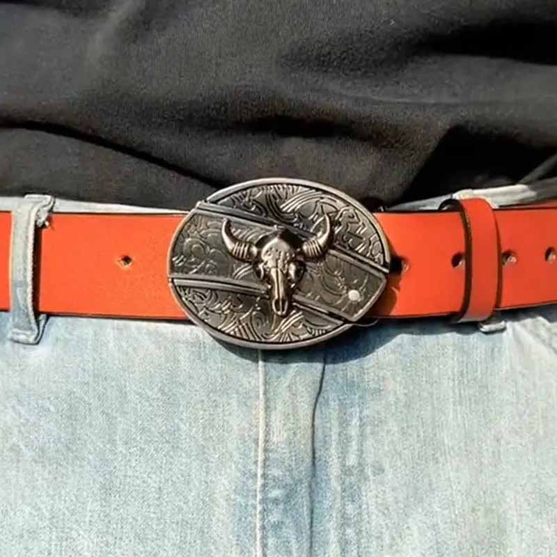 Miroken | Metal Oval Cowboys Belt Buckle
