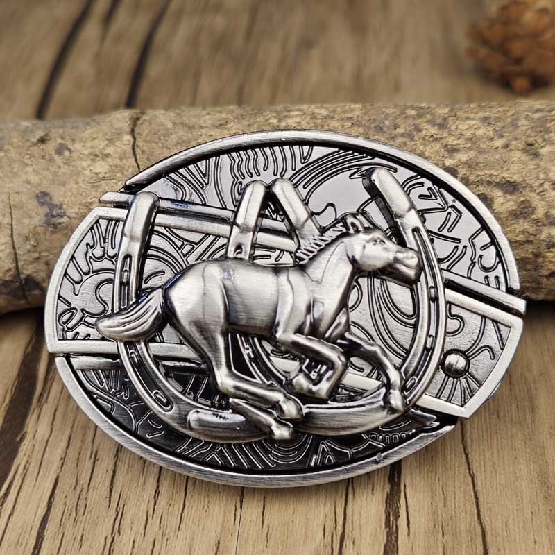 Miroken | Metal Oval Cowboys Belt Buckle