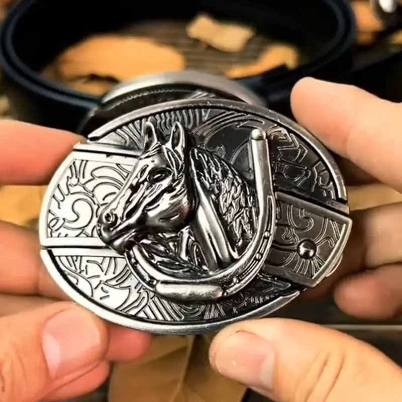 Miroken | Metal Oval Cowboys Belt Buckle