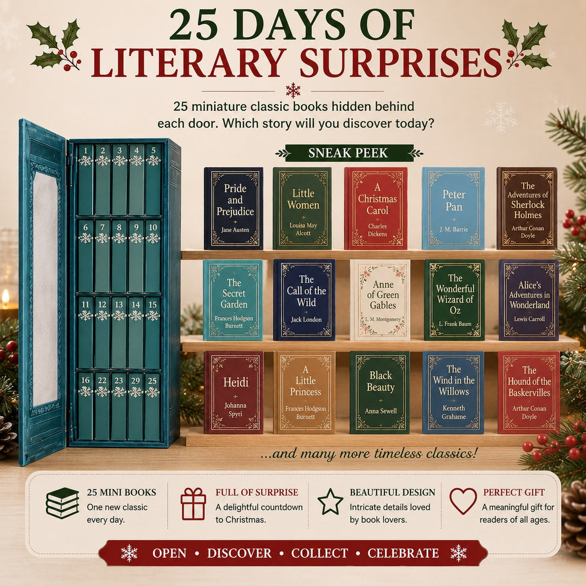 Mini Book Advent Calendar 2026 - 25 Classics for Book Lovers
