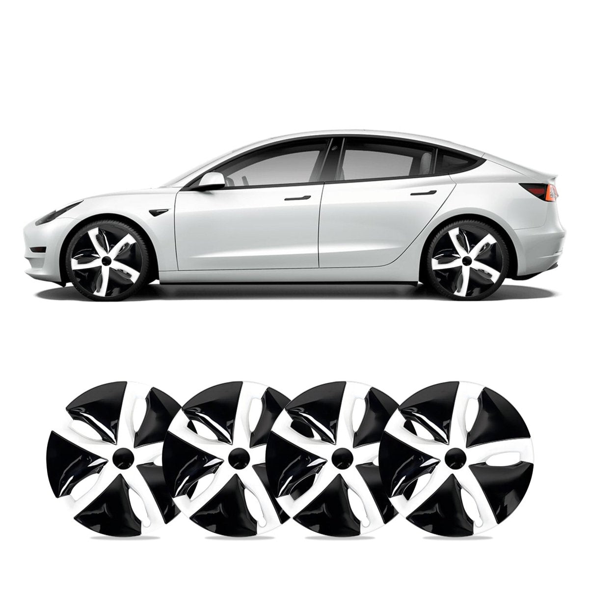 Model 3 18'' Aero Wheels Cover Hubcaps Replacement 4PCS for Tesla (2017-2023)