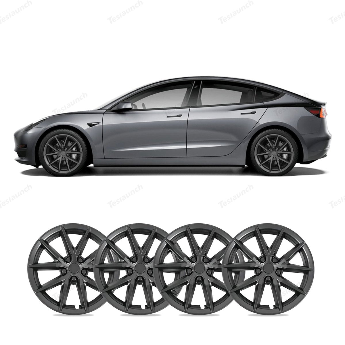 Model 3 18'' Aero Wheels Cover Hubcaps Replacement 4PCS for Tesla (2017-2023)