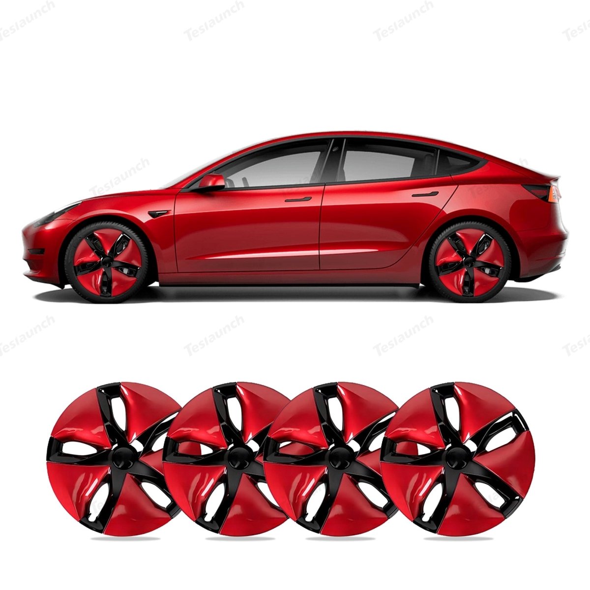 Model 3 18'' Aero Wheels Cover Hubcaps Replacement 4PCS for Tesla (2017-2023)