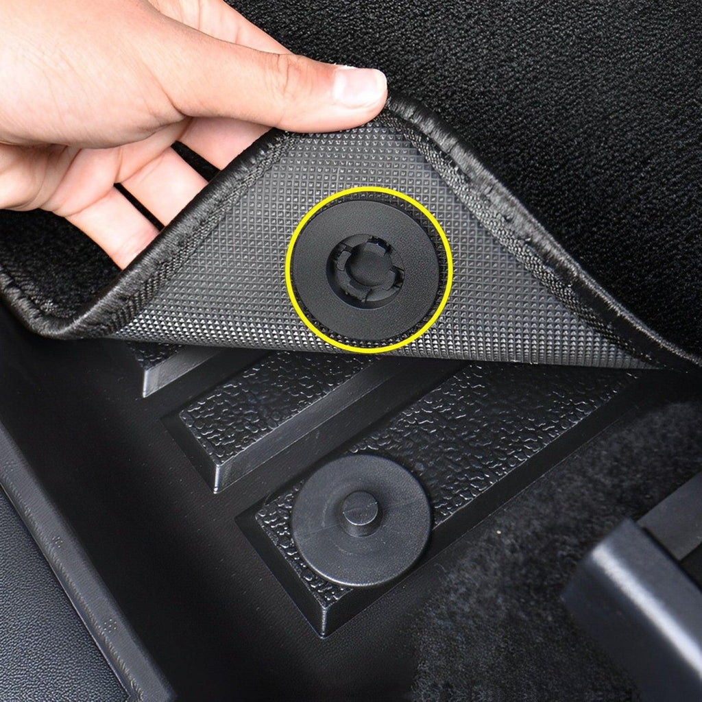 Model 3 Floor Mats All Weather Double Layer Flocking TPE (2021-2023) for Tesla