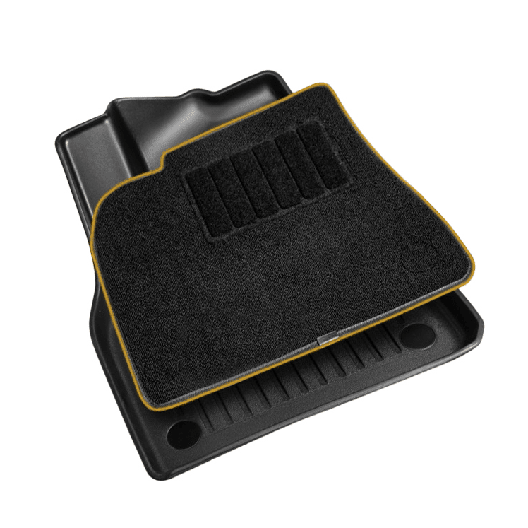 Model 3 Floor Mats All Weather Double Layer Flocking TPE (2021-2023) for Tesla