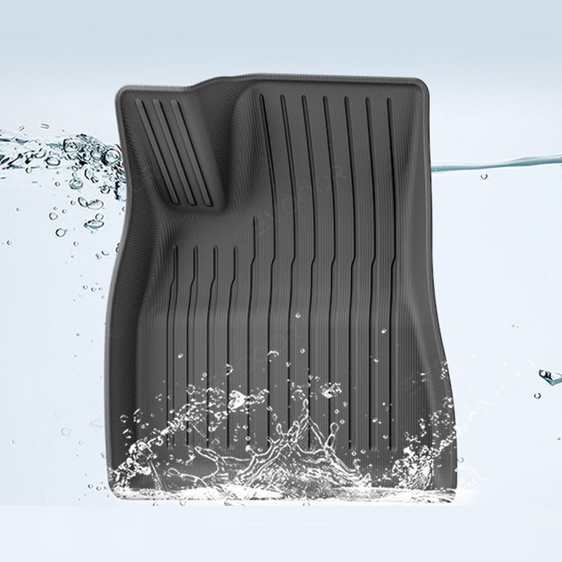 Model 3 Floor Mats All Weather Double Layer Flocking TPE For Tesla(2017-2023)