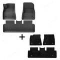 Model 3 Floor Mats All Weather Double Layer Flocking TPE For Tesla(2017-2023)