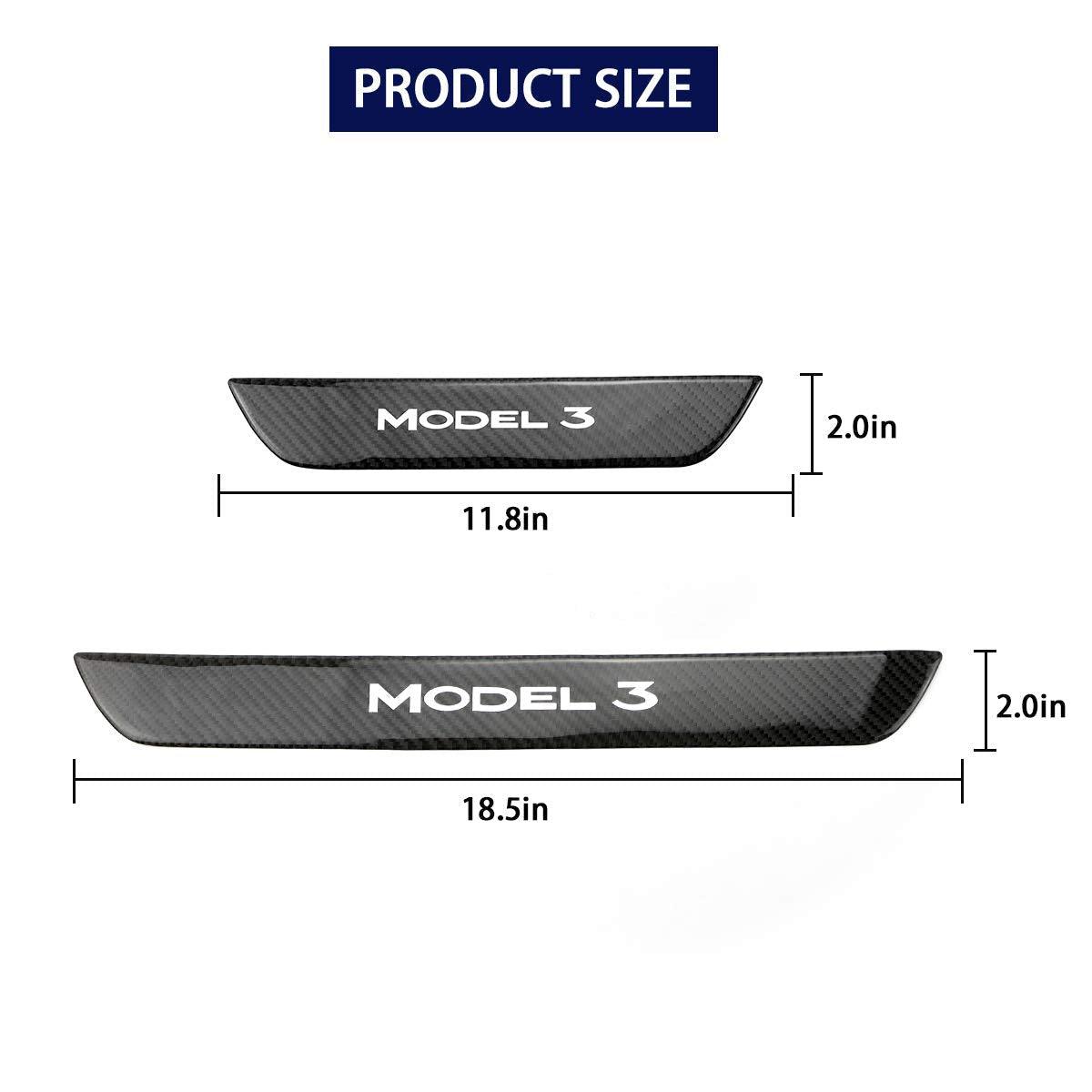 Model 3 Front / Real Door Sill Cover Protector (4 pcs) for Tesla(2017-2023)