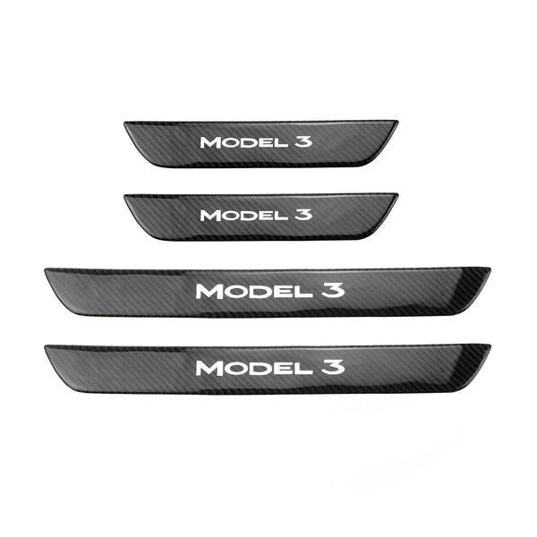 Model 3 Front / Real Door Sill Cover Protector (4 pcs) for Tesla(2017-2023)