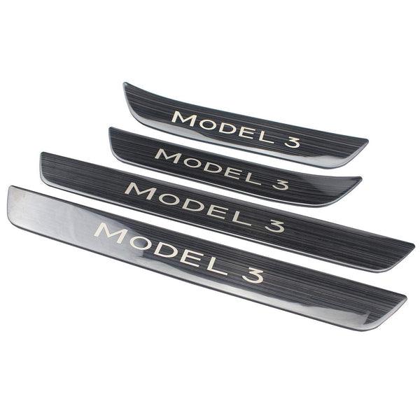 Model 3 Front / Real Door Sill Cover Protector (4 pcs) for Tesla(2017-2023)