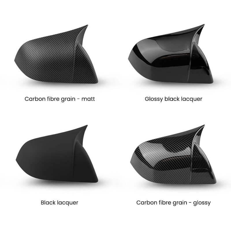 Model 3 GT Style Carbon Fiber Mirror Caps (Carbon Fiber Pattern ABS) (1 pair) for Tesla(2017+)