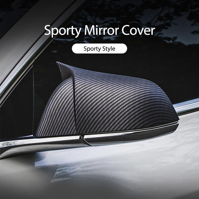 Model 3 GT Style Carbon Fiber Mirror Caps (Carbon Fiber Pattern ABS) (1 pair) for Tesla(2017+)