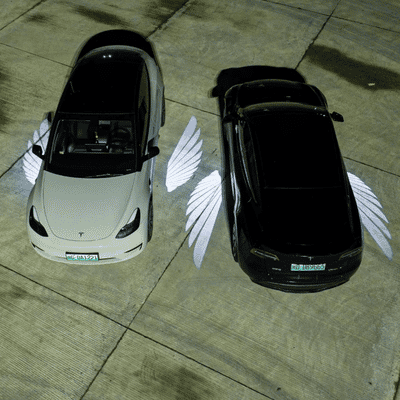 Angel Wings Rearview Mirror Welcome Light for Model 3 Highland & Model Y Juniper | Miroken