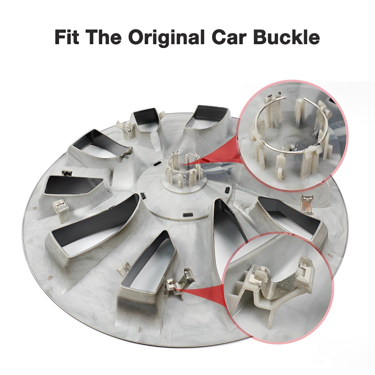 Model 3 Performance Style Wheel Hub Caps - 18" Uberturbine Style Wheel Hubcap (4 Pcs) for Tesla