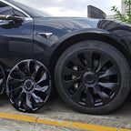 Model 3 Performance Style Wheel Hub Caps - 18" Uberturbine Style Wheel Hubcap (4 Pcs) for Tesla