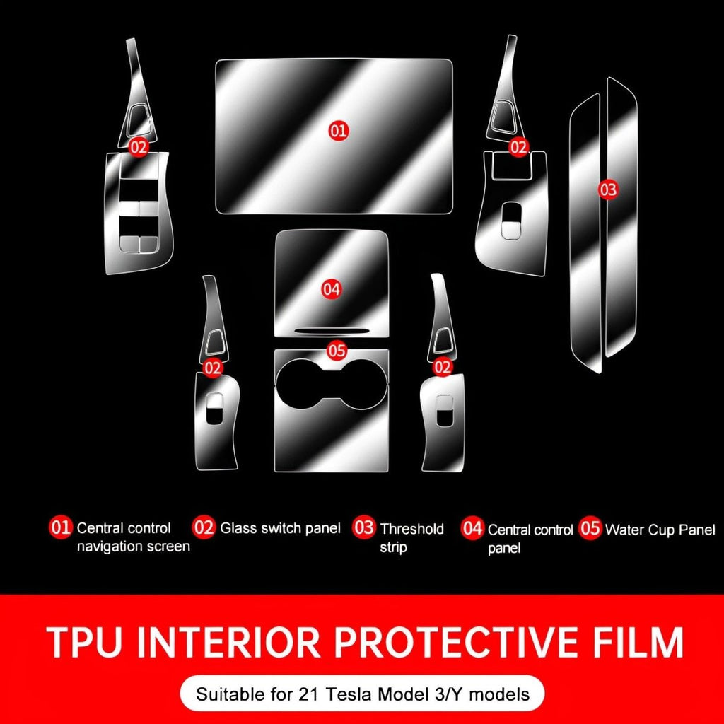 Model 3/Y (2017+) TPU interior Protective Film for Tesla