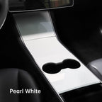 Model 3/Y Center Console Cover for Tesla, Decoration Wrap Kit (Carbon Fiber Pattern ABS) (Gen.1) (2017-2020)