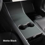 Model 3/Y Center Console Cover for Tesla, Decoration Wrap Kit (Carbon Fiber Pattern ABS) (Gen.1) (2017-2020)