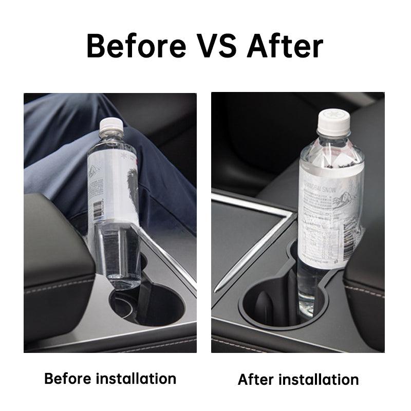 Model 3/Y Cup Holder Stabilizer Insert for Tesla,  Center Console Slot Slip Limit Clip Cup Holder Insert (2021-2023)