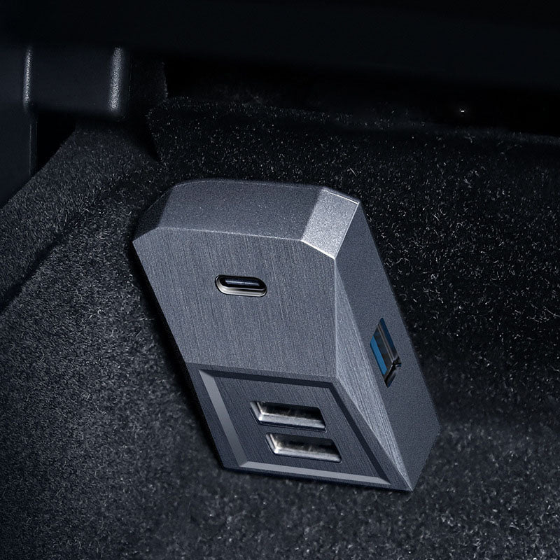 Model 3/Y Cybertruck Style Glove Box 4 in 1 USB Hub Docking Station for Tesla