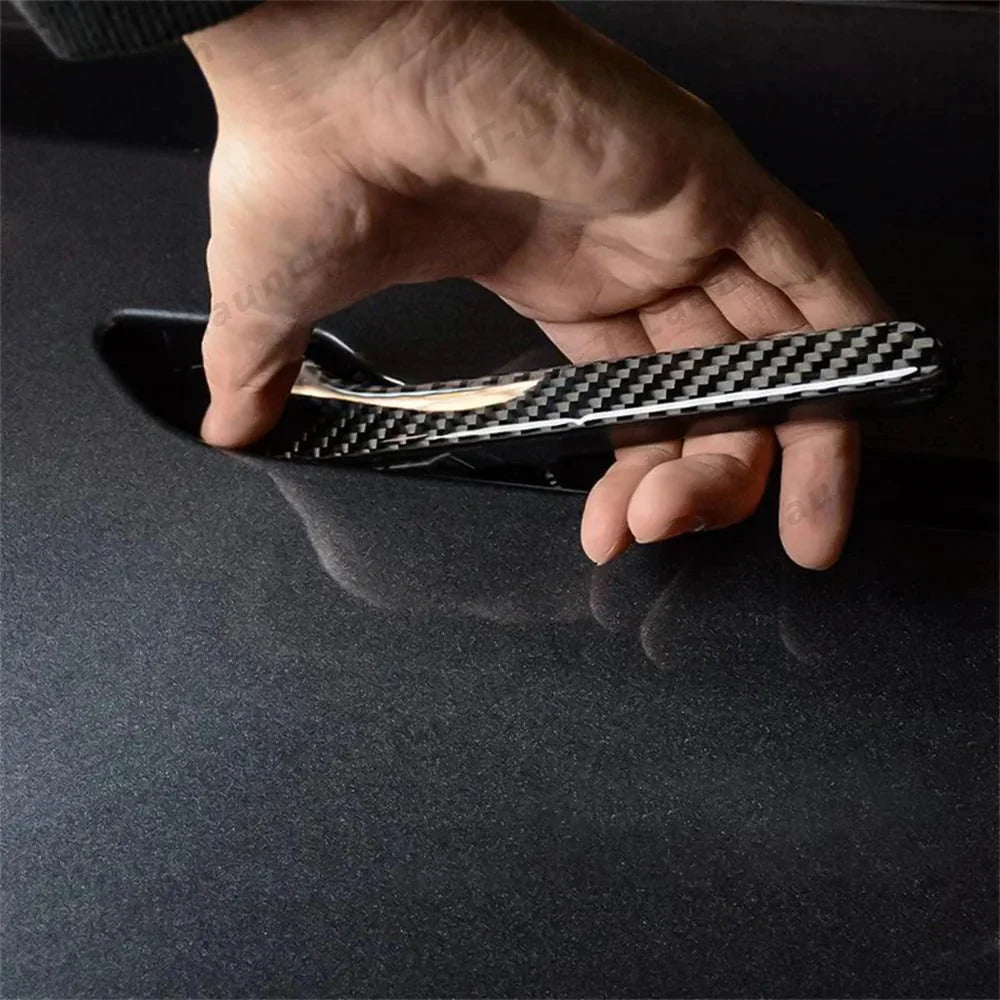 Model 3/Y Door Handle Cover (Carbon Fiber Pattern ABS)  for Tesla (2017+) (4 PCS)