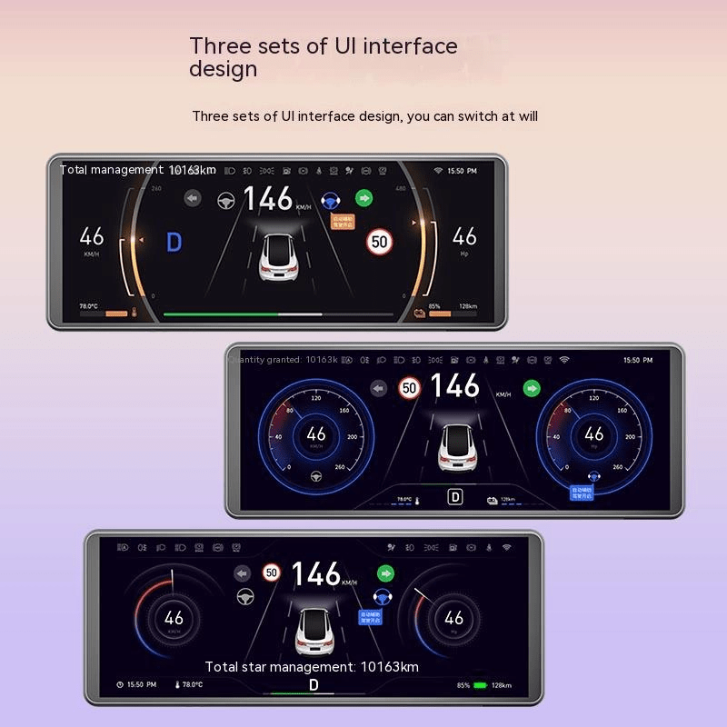 Model 3/Y H6 6.86'' Screen Instrument Cluster Mini Display for Tesla - Support OTA Upgrade