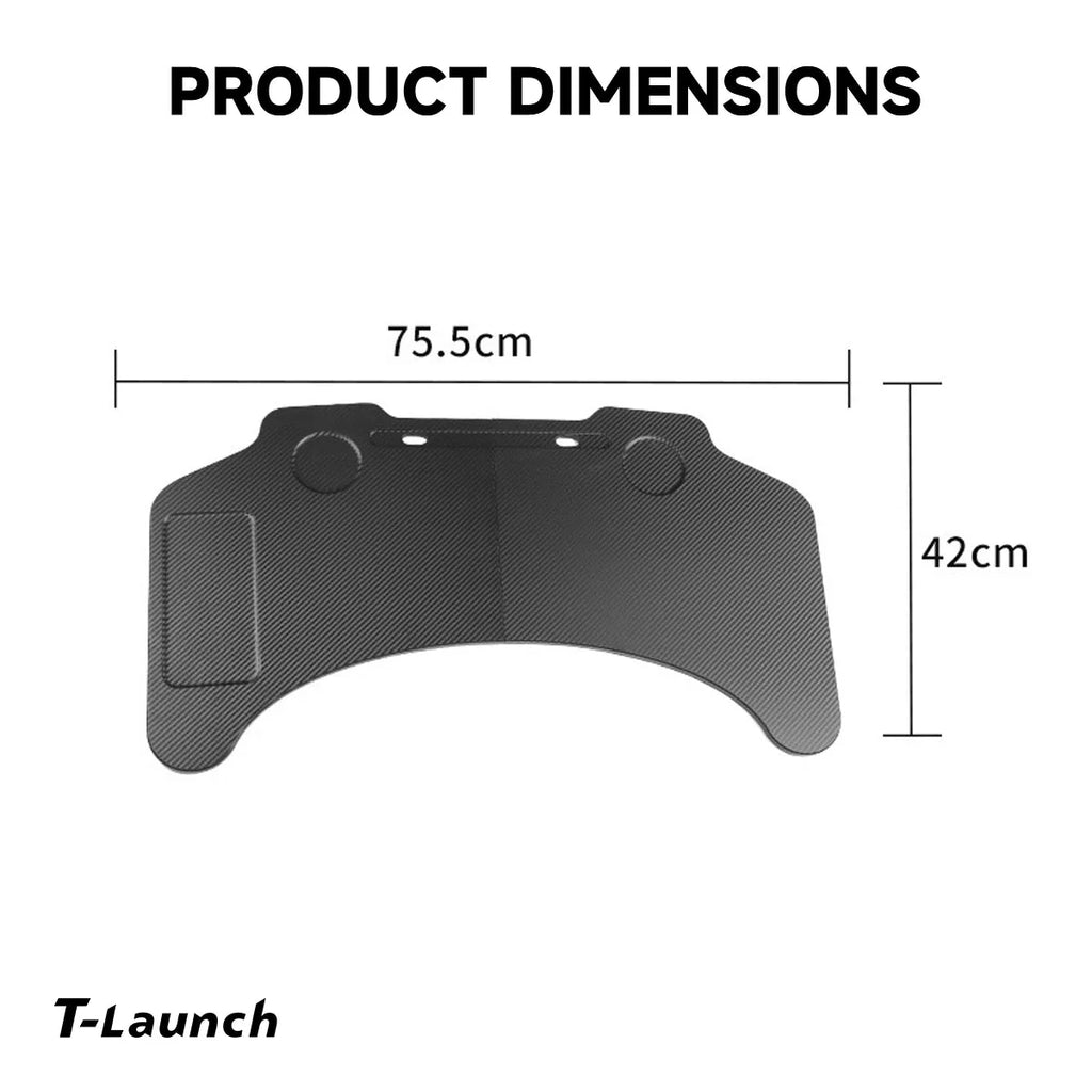 Model 3/Y HDB Steering Wheel Table - Durable High Density Board, Folding Design