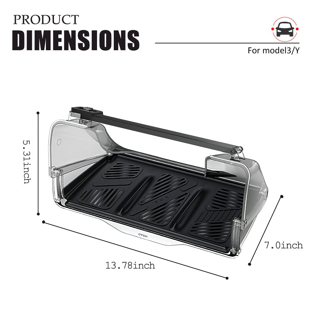 Model 3/Y Hidden Foldable Central Control Screen Lower Storage Box for Tesla