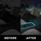 Model 3/Y Interior LED Dashboard + Center Console Light Strip + App Controller for Tesla(2017-2024)