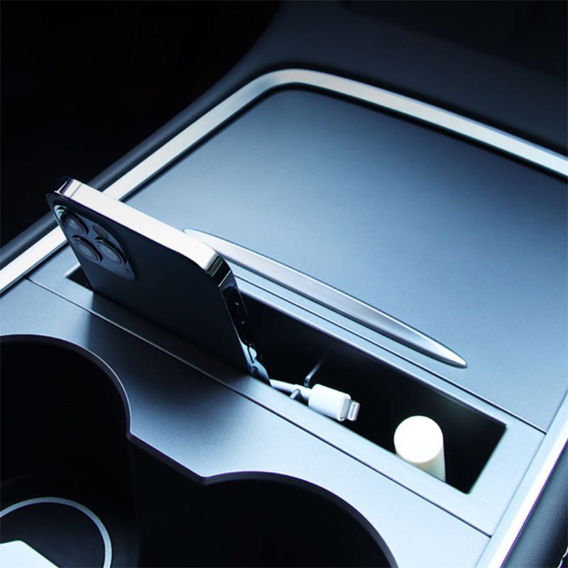Model 3/Y Phone Storage Organizer Central Control Storage Box For Tesla(2021-2023)