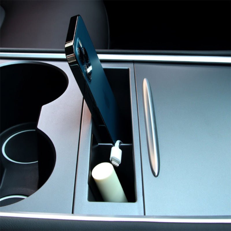 Model 3/Y Phone Storage Organizer Central Control Storage Box For Tesla(2021-2023)