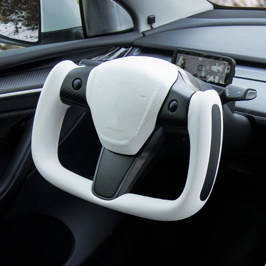 Model 3/Y Yoke Style Carbon Fiber Steering Wheel