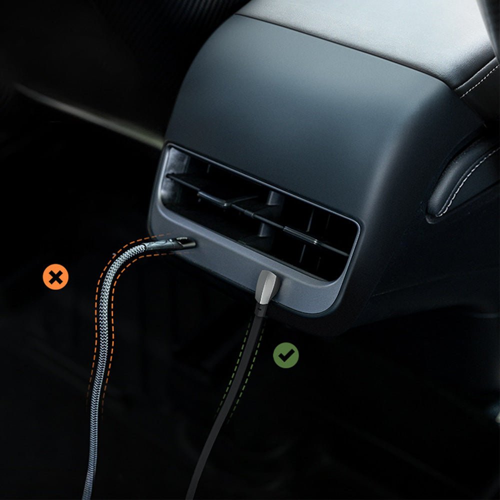 Model 3/Y/S/X Car Mobile Phone Charging Cable iPhone Type-C Fast Charging Cable Accessories for Tesla(2021+）