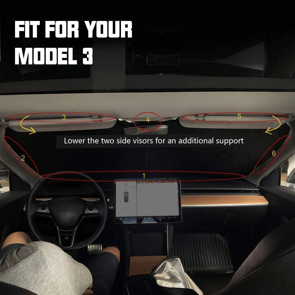 Model 3/Y/S/X Front Windshield Sunshade - Windshield Cover