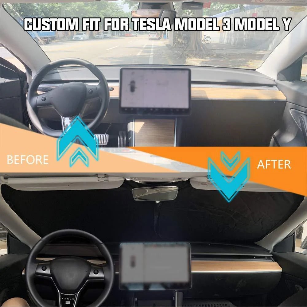 Model 3/Y/S/X Front Windshield Sunshade - Windshield Cover