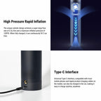 Model 3/Y/S/X/Cybertruck Handheld Cordless Vacuum Cleaner Inflatable Two-In-One