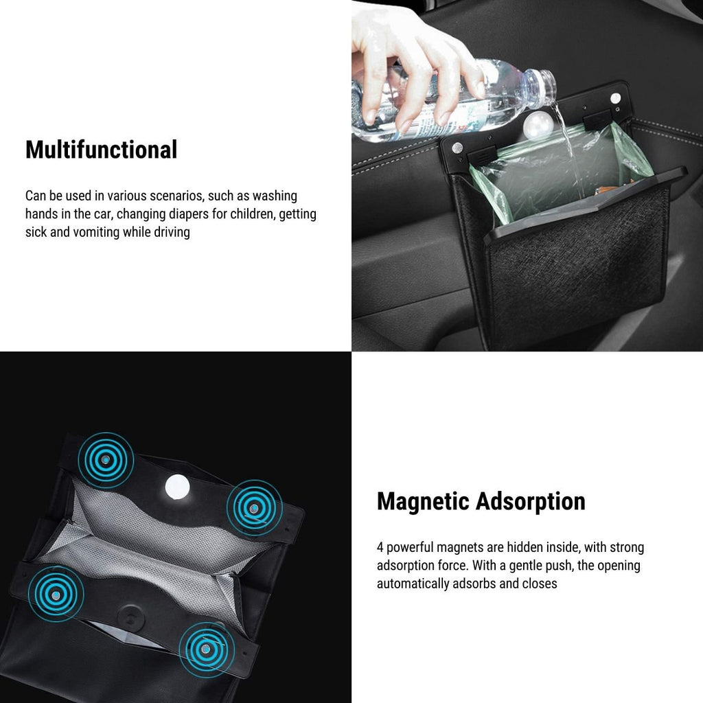 Model 3/Y/X/S LED Car Garbage Bag Seat Garbage Bag for Tesla