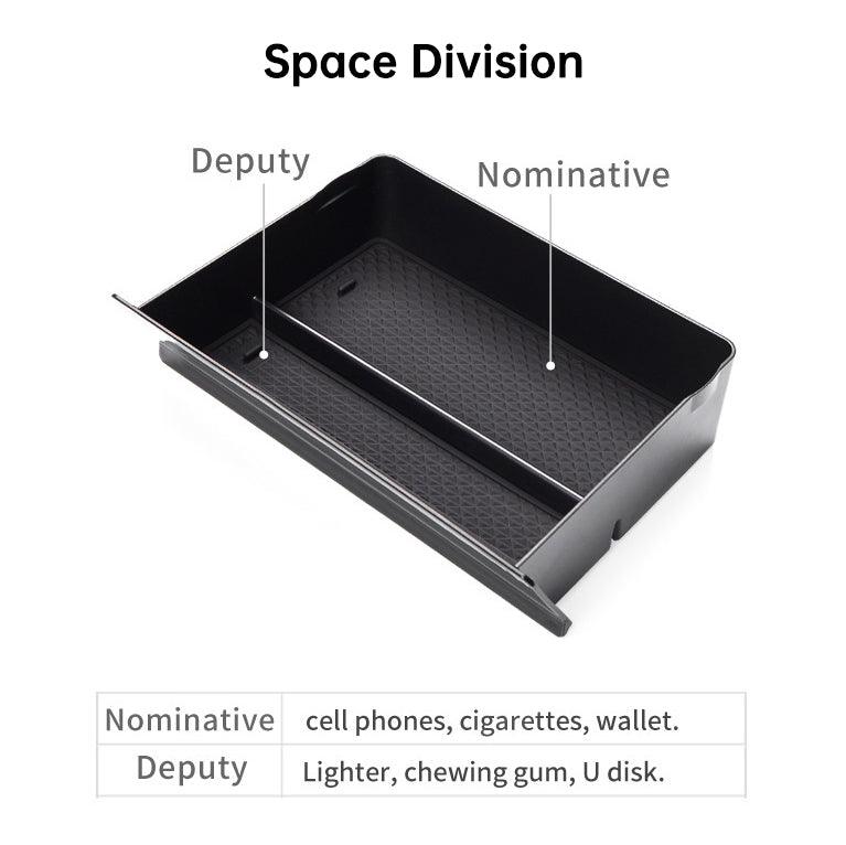 Model S X Center Console Organizer Storage Box Cubby Drawer for Tesla  (2012-2020)