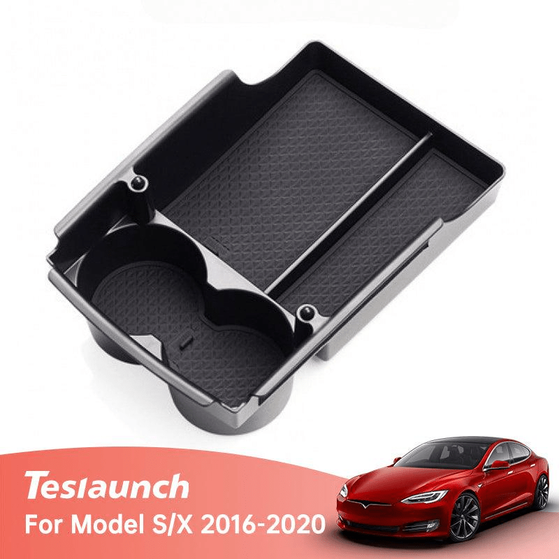 Model S/X Center Console Organizer Storage Box Tray Cup Holder (2016-2020)