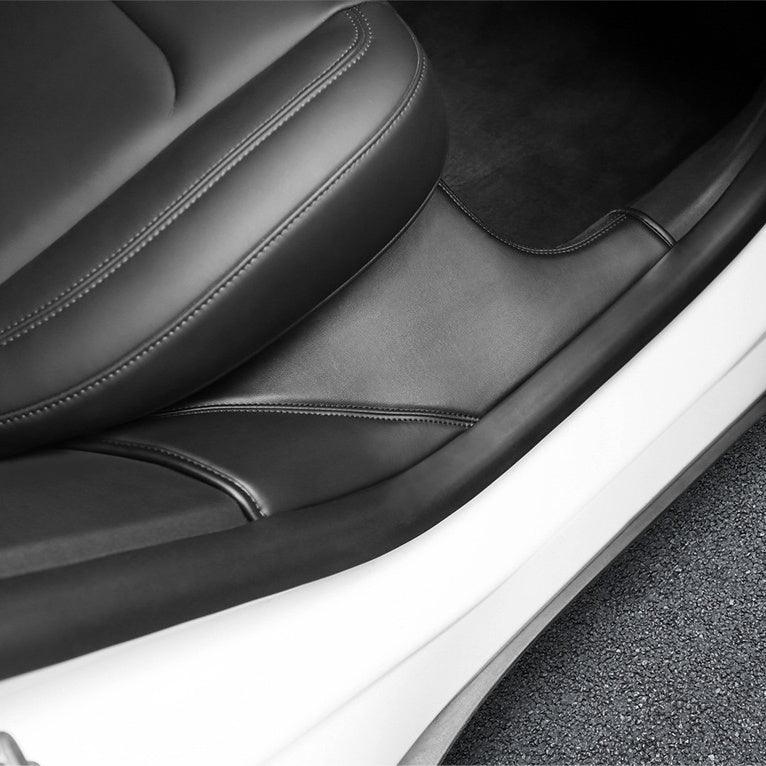 Model Y Built-in Door Sill Protector / Rear Inner Door Leather Pad Accessories (2 Pcs) for Tesla(2020-2024)