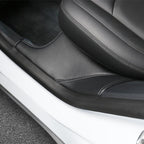 Model Y Built-in Door Sill Protector / Rear Inner Door Leather Pad Accessories (2 Pcs) for Tesla(2020-2024)
