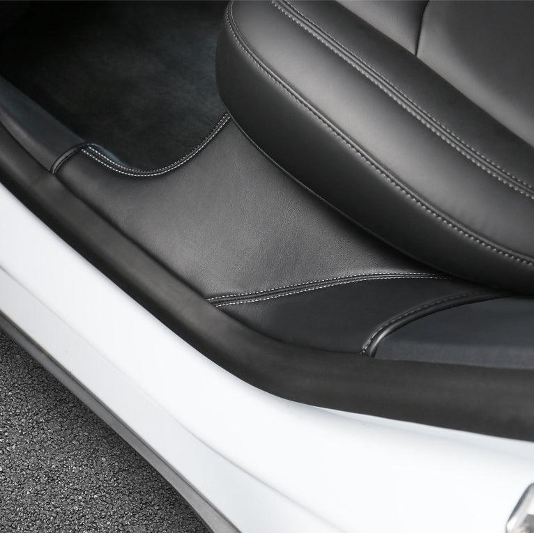 Model Y Built-in Door Sill Protector / Rear Inner Door Leather Pad Accessories (2 Pcs) for Tesla(2020-2024)