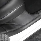 Model Y Built-in Door Sill Protector / Rear Inner Door Leather Pad Accessories (2 Pcs) for Tesla(2020-2024)