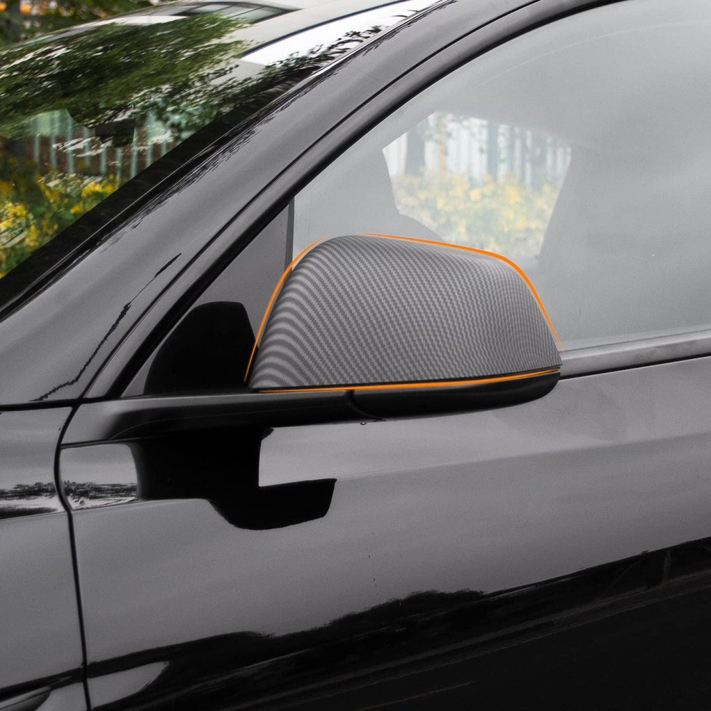 Model Y Side Door Mirror Cover (Carbon Fiber Pattern ABS) (1 pair) (2020-2024)