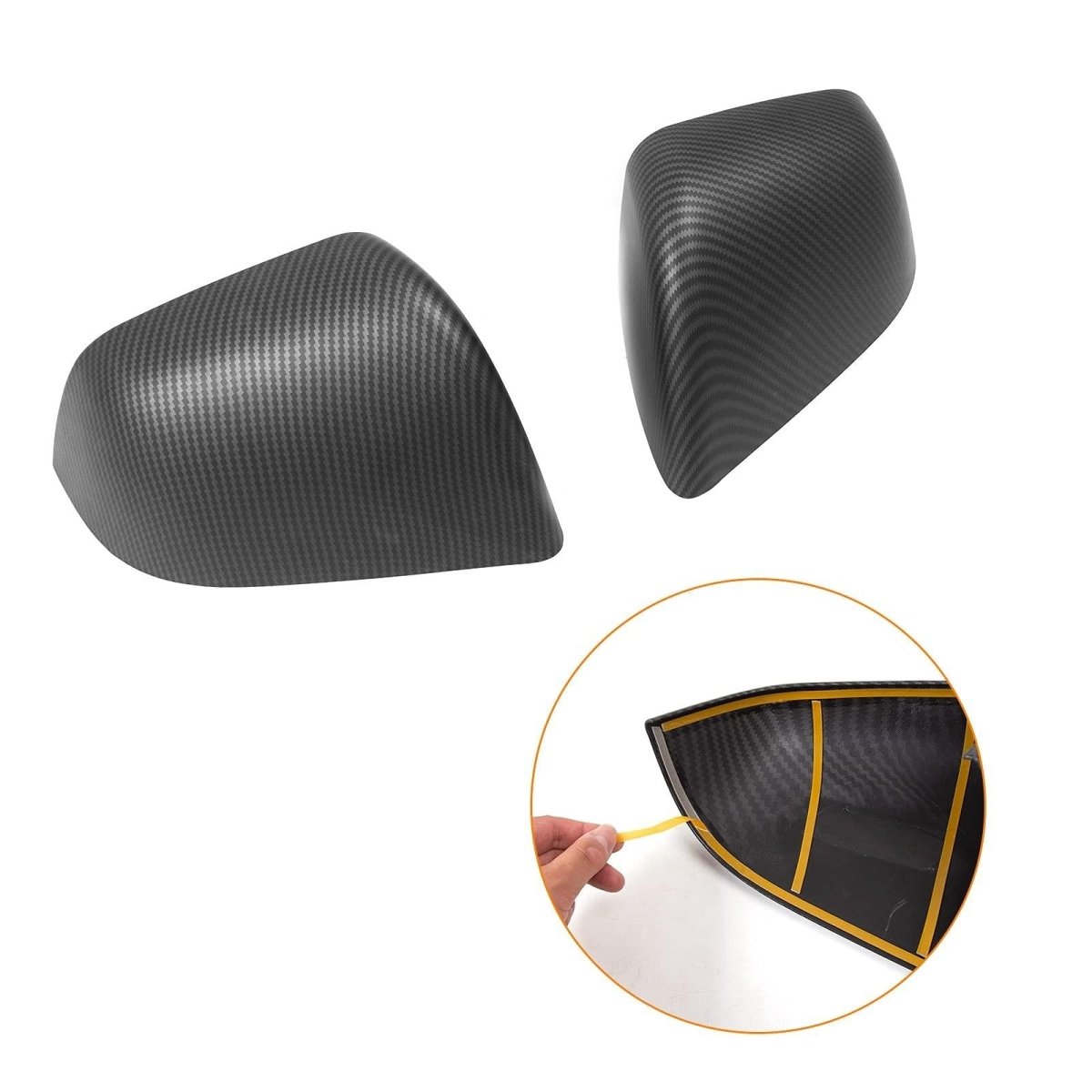 Model Y Side Door Mirror Cover (Carbon Fiber Pattern ABS) (1 pair) (2020-2024)