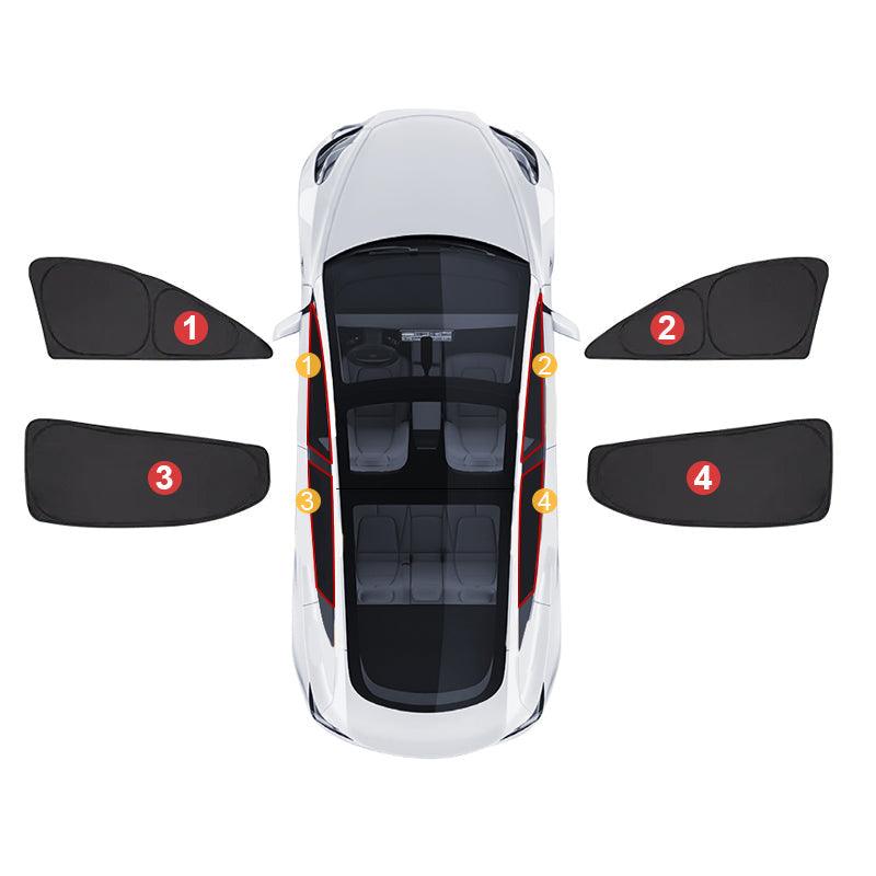 Model Y(2020-2024) Thermal Insulated Windows Sunshades for Tesla/ Privacy Curtains for Tesla Car Sun Visor and Privacy Protector