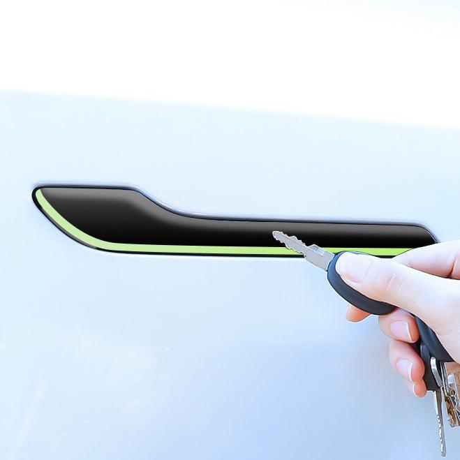 Model Y/3 Luminous Door Handle Protector Anti-Scratch Sticker Accessory Kit (4 Pcs) for Tesla(2017-2024)