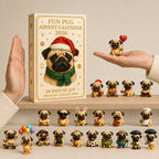 Pug Advent Calendar 2026 - 24 Pug Figurines